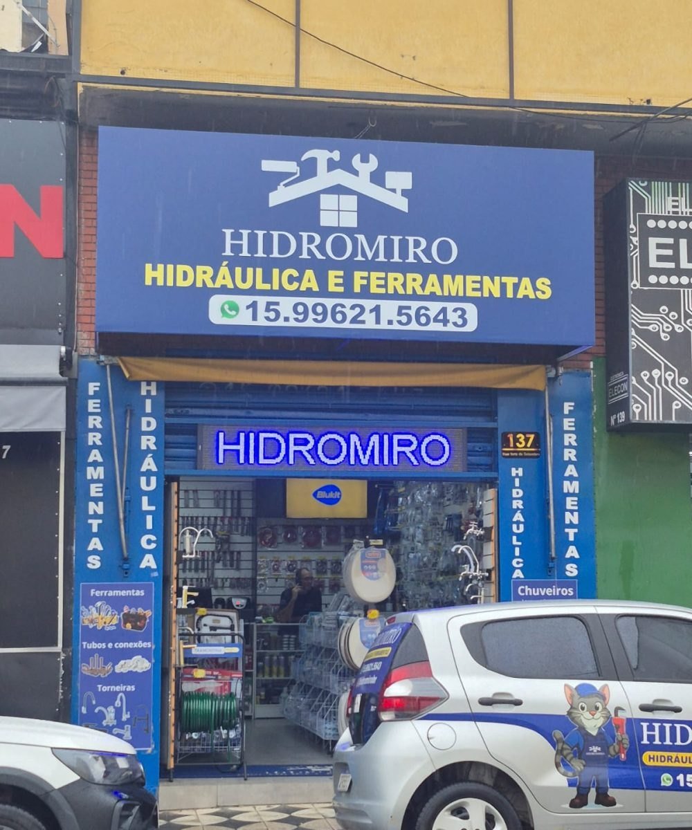 Fachada da Hidromiro na Rua Sete de Setembro, 137, no centro de Sorocaba